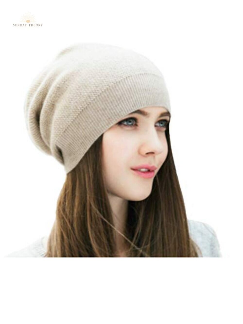 100% Cashmere Beanie for Women in Gift Box Oversized Winter Hat